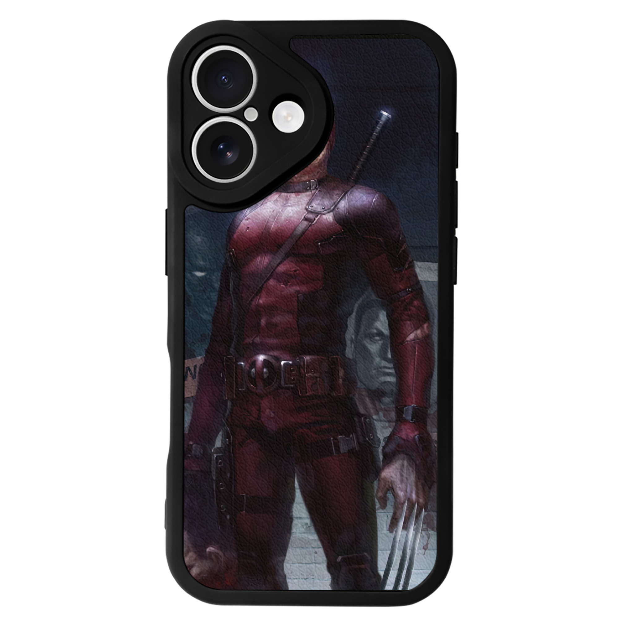 （画像用） Deadpool デッドプール 【iPhone 16シリーズ対応】シリコンスマホケース（レザー調） 材質：シリコン